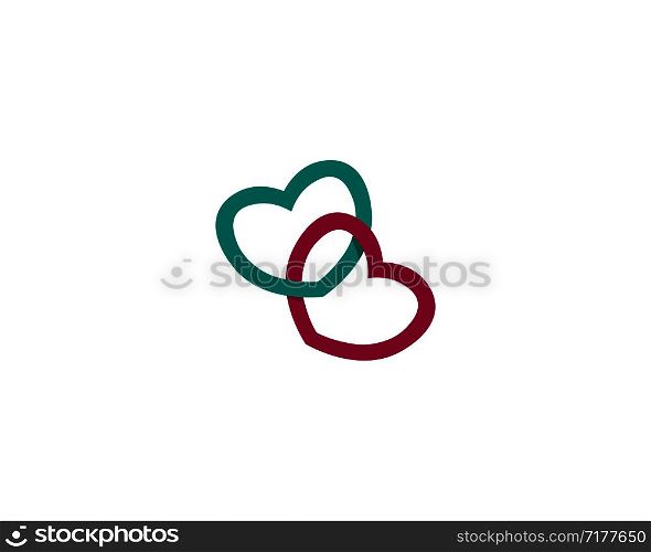 Love Logo and valentine day symbols Vector Template icons app
