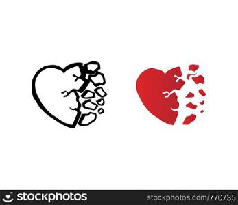 Love Logo and valentine day symbols Vector Template icons app