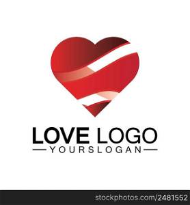 Love logo design,Heart shape logo design Vector 