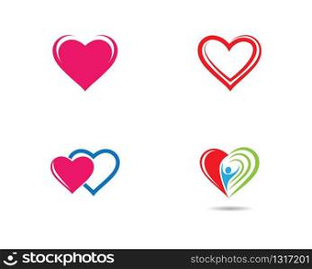 Love logo template symbol icon illustration design