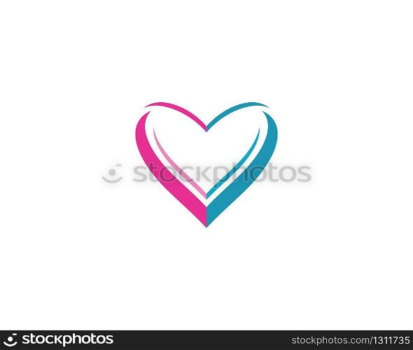 Love logo template vector icon illustration design