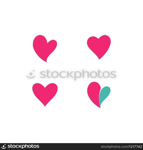 Love Logo Vector icon illustration design Template