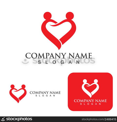 Love logo Vector icon illustration design Template