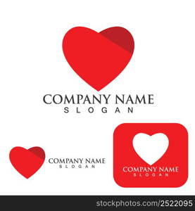 Love logo Vector icon illustration design Template