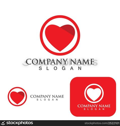 Love logo Vector icon illustration design Template