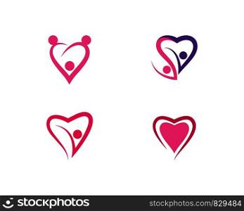 Love Logo Vector icon illustration designTemplate