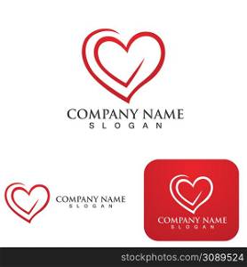 Love logo Vector illustration design