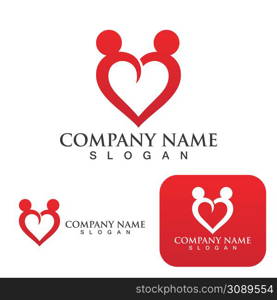 Love logo Vector illustration design