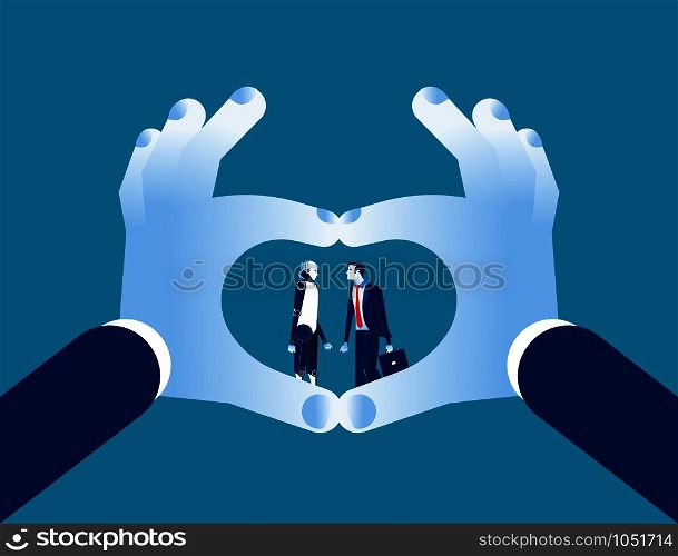 Love. Love businessman. Concept love people vector illustration.