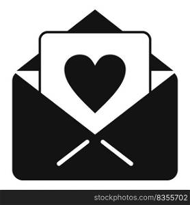 Love mail heart icon simple vector. Charity help. Human project. Love mail heart icon simple vector. Charity help