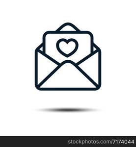 Love Mail Icon Vector. Envelope Illustration Design EPS 10.