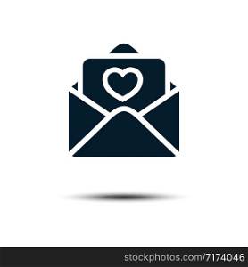 Love Mail Icon Vector. Envelope Illustration Design EPS 10.