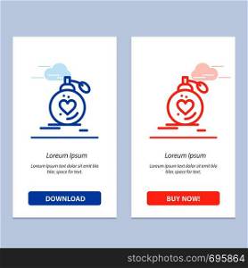 Love, Marriage, Passion, Perfume, Valentine, Wedding Blue and Red Download and Buy Now web Widget Card Template