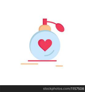 Love, Marriage, Passion, Perfume, Valentine, Wedding Flat Color Icon. Vector icon banner Template