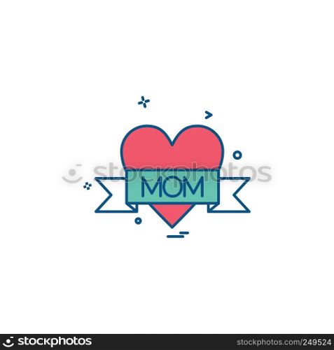 Love mom icon design vector