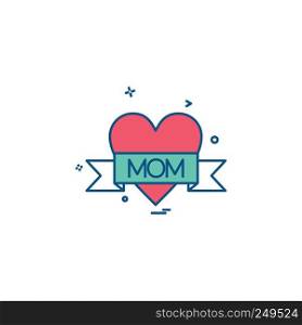 Love mom icon design vector