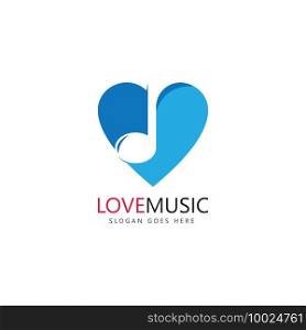 love music logo template vector