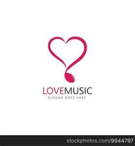 love music logo template vector