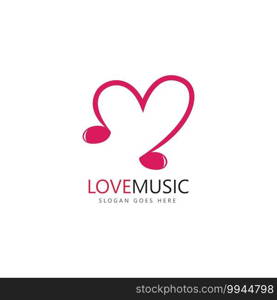 love music logo template vector