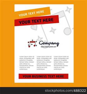 Love Music Title Page Design for Company profile ,annual report, presentations, leaflet, Brochure Vector Background