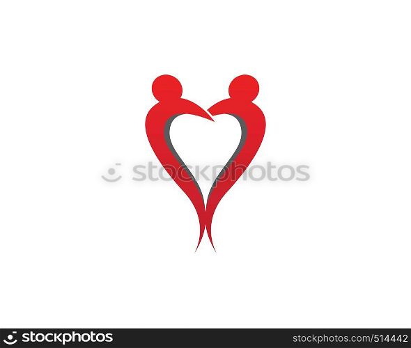 Love people logo design template