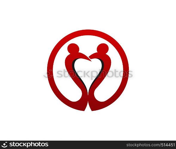Love people logo design template