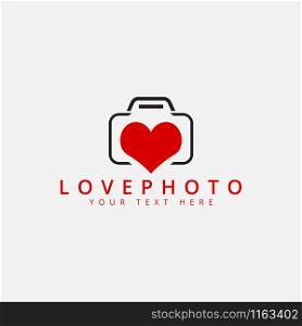 Love photo logo design template vector isolated