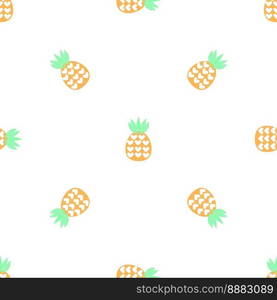 Love pineapple pattern seamless background texture repeat wallpaper geometric vector. Love pineapple pattern seamless vector