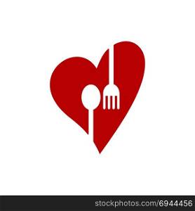 love restaurant application theme logo template. love restaurant application theme logo template vector art