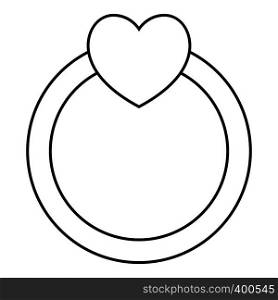 Love ring icon. Outline illustration of love ring vector icon for web. Love ring icon, outline style