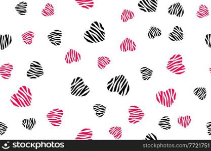 Love seamless pattern background with hearts. Vector Illustration EPS10