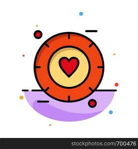 Love, Signal, Valentine, Wedding Abstract Flat Color Icon Template