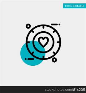 Love, Signal, Valentine, Wedding turquoise highlight circle point Vector icon