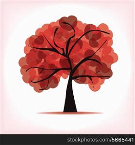 Love tree, vector
