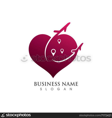 Love Trip awosome simple creative logo template design