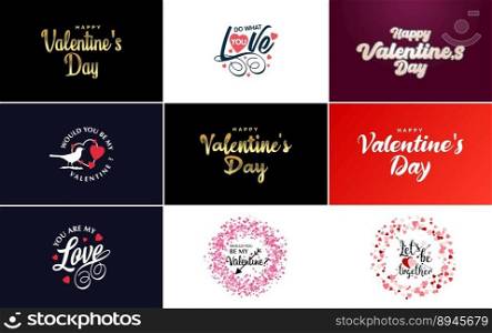 Love word art design with a heart-shaped background and a bokeh effect