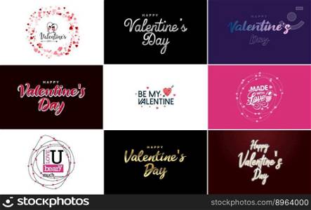 Love word art design with a heart-shaped background and a bokeh effect