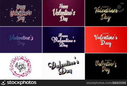 Love word hand-drawn lettering and calligraphy with a cute heart on a red. white. and pink background Valentine’s Day template or background suitable for use in Love and Valentine’s Day concepts