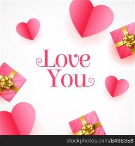 love you social media valentines day card design