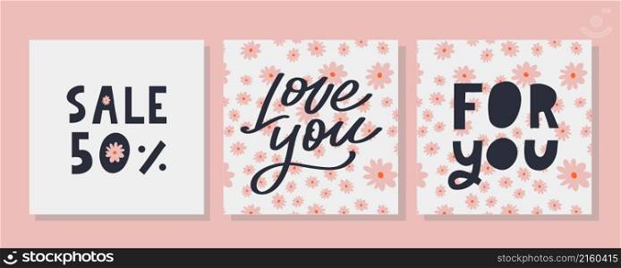 Love you text, hand lettering typography poster on red gradient background. Vector illustration. Romantic quote postcard, card, invitation. Love you text, hand lettering typography poster on red gradient background. Vector illustration. Romantic quote postcard, card, invitation, banner template.