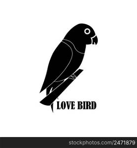 lovebird icon logo vector design template