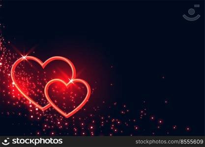 lovelt red hearts sparkles valentines day background 
