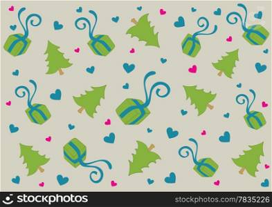 Lovely christmas background design in soft brown, pink and green Great for textures and backgrounds for your projects
