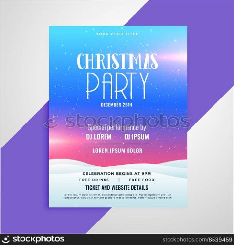 lovely flyer design for christmas season