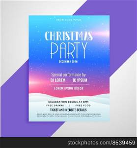 lovely flyer design for christmas season
