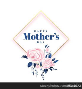 lovely happy mothers day flower card design