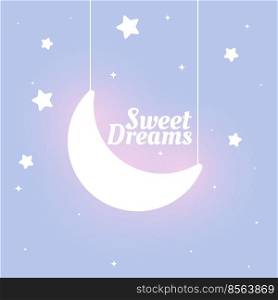 lovely kids style sweet dreams moon and stars background