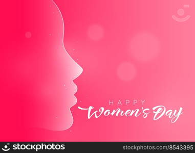 lovely pink happy women’s day background vector illustration. lovely pink happy women’s day background