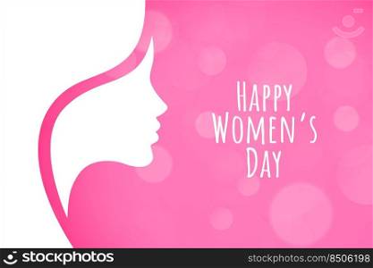 lovely pink happy womens day bokeh background