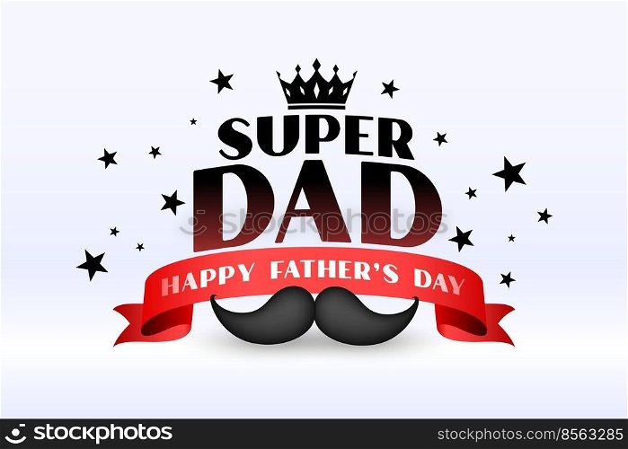 lovely super dad banner for happy fathers day